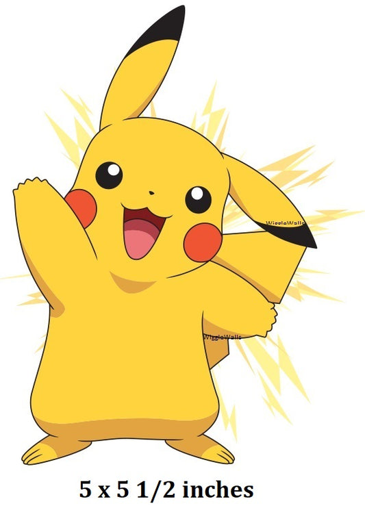 Yellow cartoon character with black and red accents on a white background