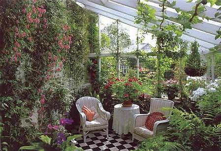 Wall Poster: "Conservatory" Garden Room with Wicker Furniture