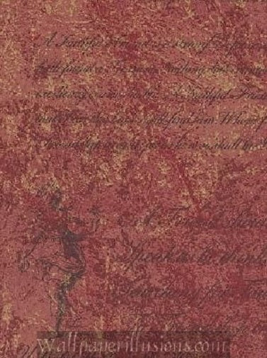 5812295 Script Illusion Tuscan Red Village Paper Illusions Wallpaper 13 sq ft Mini-Roll