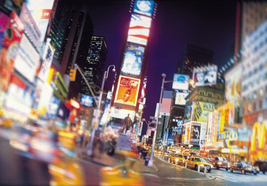 Wall Poster:  Time Square NY City Lights Scene at Night