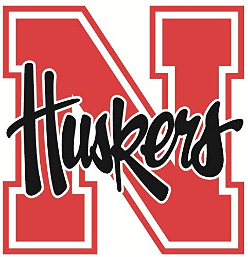 7 Inch Nebraska University Huskers NU Cornhuskers Logo Removable Wall Decal Sticker Art Home Room Decor 7 by 7 Inches