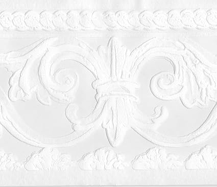 Fleur de Lis Paintable Textured Wall Border A79800F