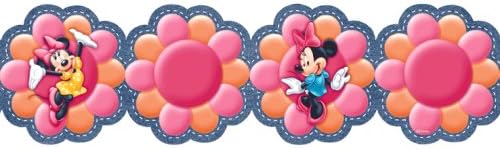 Minnie Mouse in Denim Flowers Wall Border DF129912DFP