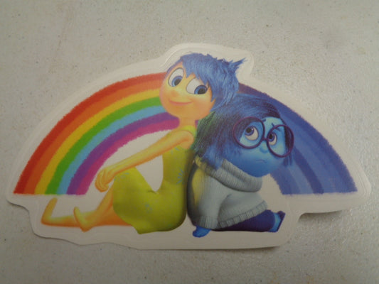 Joy Sadness Rainbow Wall Decal Inside Out Movie Removable Sticker Art Walt Disney Pixar Peel and Stick Home Room Decor 7.25 x 4.25 inches