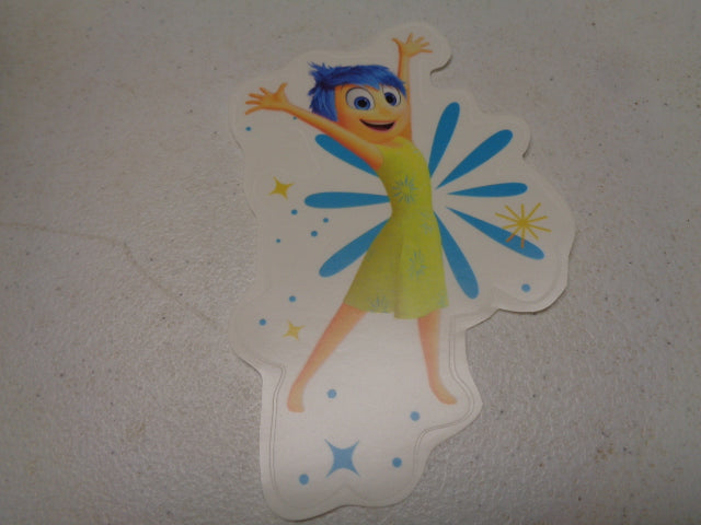 Joy  Inside Out Movie Wall Decal Starburst Removable Sticker Art Walt Disney Pixar Peel and Stick Home Room Decor 3.25 x 5.5 inches