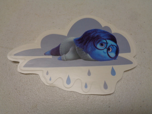 Sadness Inside Out Movie Wall Decal Flat on Floor Removable Sticker Art Walt Disney Pixar Peel and Stick Home Room Decor 5.5 x 4 inches
