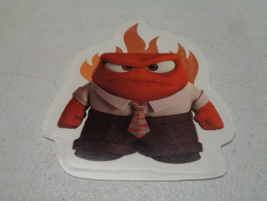 Anger Inside Out Movie Wall Decal Flaming Removable Sticker Art Walt Disney Pixar Peel and Stick Home Room Decor 4 x 5.25 inches