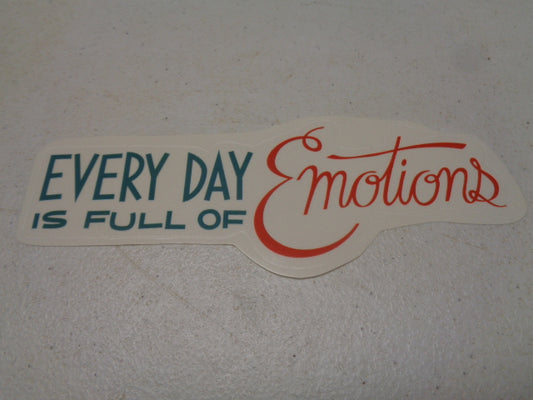 Every Day Is Full of Emotions Wall Decal Inside Out Movie Removable Sticker Art Walt Disney Pixar Peel and Stick Home Room Decor 7 x 2.25 inches