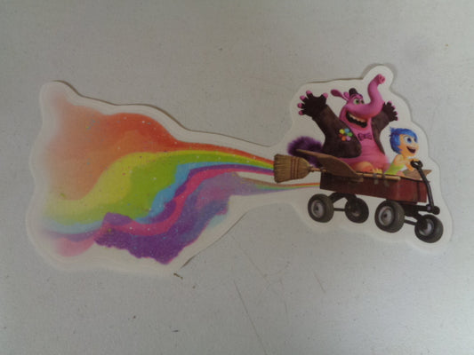 Bing Bong Joy Rocket Wagon Wall Decal Inside Out Movie Removable Sticker Art Walt Disney Pixar Peel and Stick Home Room Decor 14 x 6 inches