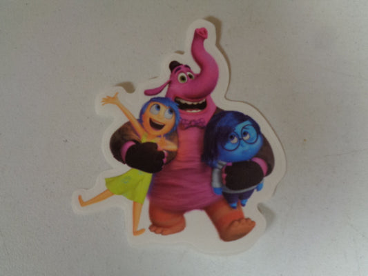 Bing Bong Joy Sadness Group Hug Wall Decal Inside Out Movie Removable Sticker Art Walt Disney Pixar Peel and Stick Home Room Decor 7 x 7.5 inches