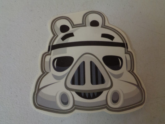 5 Inches Stormtrooper Storm Trooper Pig Pigs Angry Birds Star Wars Removable Peel Self Stick Adhesive Vinyl Decorative Wall Decal Sticker Art Kids Room Home Decor Girl Boy 5x4 Inch