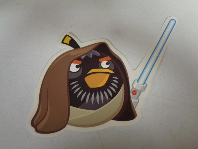 10 Inches OBI-Wan Kenobi Black Bomb Bird Angry Birds Star Wars Removable Peel Self Stick Wall Decal Sticker Art Kids Room Home Decor 6x10 Inch