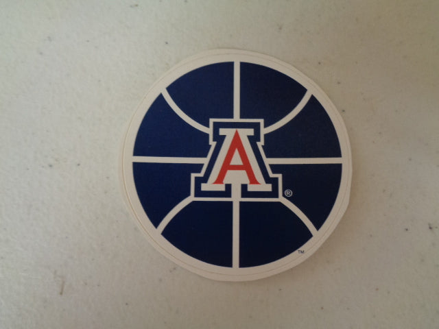 2 Inch Wildcat Basketball University of Arizona UA Wildcats AZ Removable Wall Decal Sticker Art NCAA Home Room Decor 2 1/2 by 2 1/2 Inches