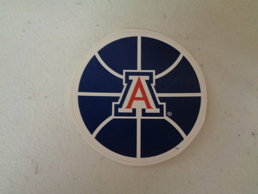 2 Inch Wildcat Basketball University of Arizona UA Wildcats AZ Removable Wall Decal Sticker Art NCAA Home Room Decor 2 1/2 by 2 1/2 Inches