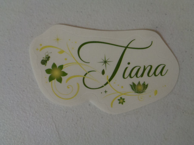 Sparkle Princess Tiana Wall Decal Princess and the Frog Removable Sticker Walt Disney Princesses Peel and Stick Home Decor Art 4 x 2.25 inches