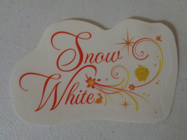 Sparkle Princess Snow White Wall Decal Removable Sticker Walt Disney Princesses Peel and Stick Home Decor Art 4.5 x 2.5 inches