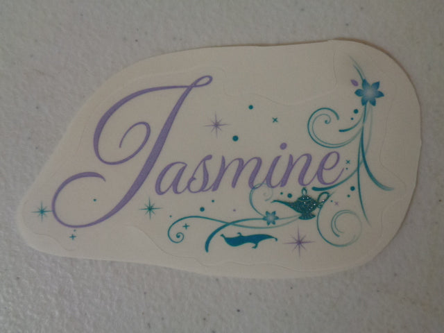 Sparkle Jasmine Wall Decal Aladdin Princess Removable Sticker Walt Disney Princesses Peel and Stick Home Decor Art 3.5 x 2 inches