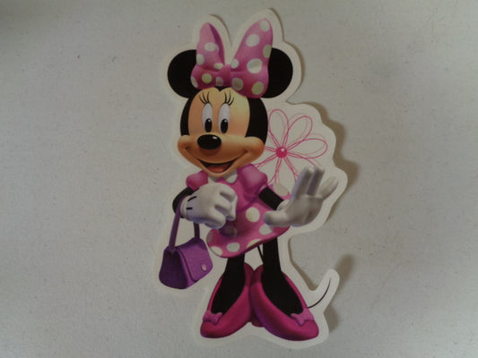 Minnie Mouse Wall Decal Pink Bow Removable Sticker Walt Disney Peel and Stick Home Decor Art 5 x 10 inches