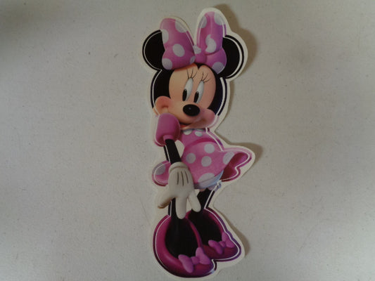 Minnie Mouse Wall Decal Pink Bow Removable Sticker Walt Disney Peel and Stick Home Decor Art 5.5 x 10 inches