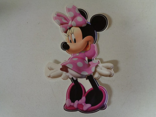 Minnie Mouse Wall Decal Pink Bow Removable Sticker Walt Disney Peel and Stick Home Decor Art 5.5 x 10 inches