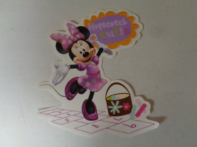 Minnie Mouse Wall Decal Pink Bow Removable Sticker Walt Disney Peel and Stick Home Decor Art 9 x 10 inches