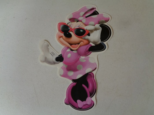 Minnie Mouse Wall Decal Pink Bow Removable Sticker Walt Disney Peel and Stick Home Decor Art 6.5 x 9.5 inches
