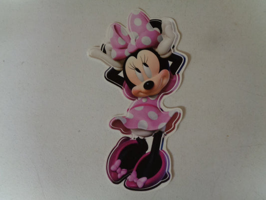 Minnie Mouse Wall Decal Pink Bow Removable Sticker Walt Disney Peel and Stick Home Decor Art 5.5 x 10 inches