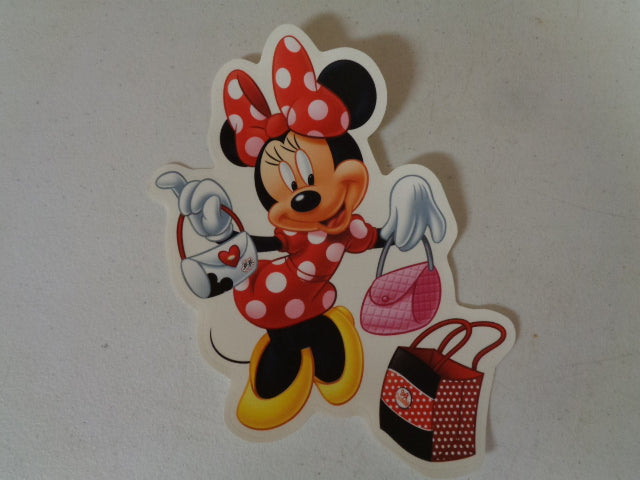 Minnie Mouse Wall Decal Red Bow Removable Sticker Walt Disney Peel and Stick Home Decor Art 7 x 8 inches