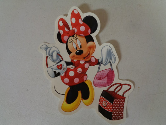 Minnie Mouse Wall Decal Red Bow Removable Sticker Walt Disney Peel and Stick Home Decor Art 7 x 8 inches