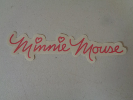 Minnie Mouse Autograph Signature Wall Decal Mickey Mouse Friends Removable Sticker Art Walt Disney Peel and Stick Home Room Decor 7 x 8 inches