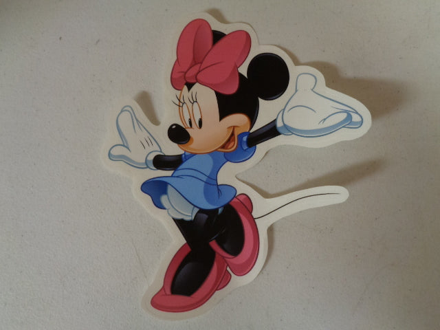 Classic Minnie Mouse Wall Decal Pink Bow Removable Sticker Walt Disney Peel and Stick Home Decor Art 7 x 8 inches