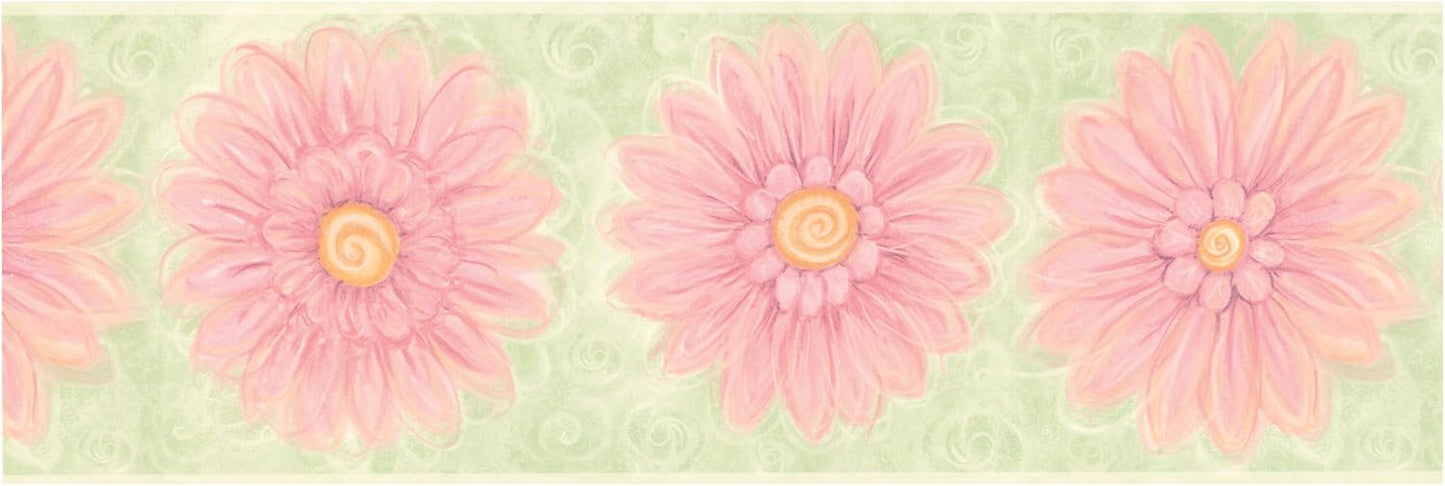 Pink Floral Wall Border KZ4380B