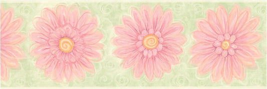 Pink Floral Wall Border KZ4380B