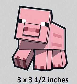 Pink pixelated character with dimensions labeled on a gray background