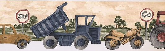 Stop, Go, Vehicles Wall Border NGB76798DC