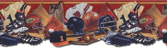 Sports Gear Wall Border NK74877DC