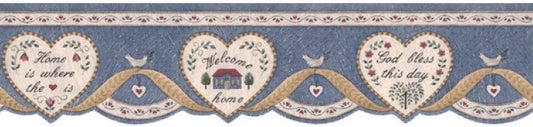 Hearts, Home & Ribbon Wall Border PP76580DC
