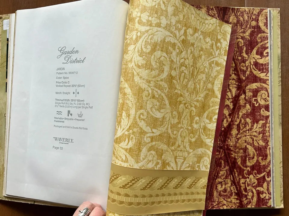 Garden District Wallpaper Sample Book by Waverly Wallcoverings