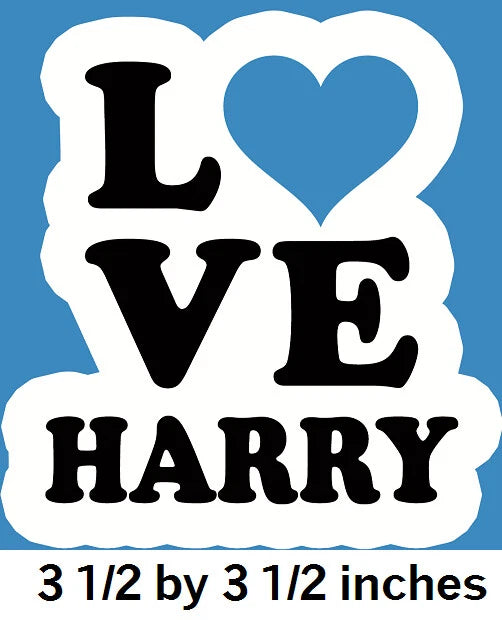 3.5 Inch Harry Styles One Direction 1D Wall Decal Sticker Removable Peel Self Stick Adhesive Vinyl Decorative Art Room Home Decor Girls Room Decor 3 by 3 1/2 inches