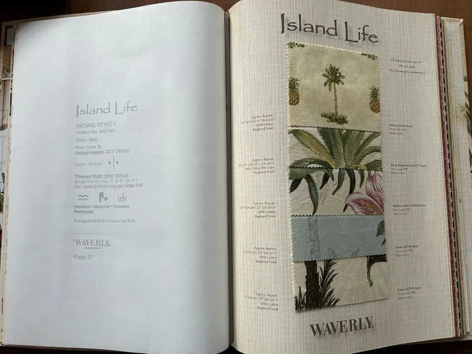 Island Life Wallpaper Sample Book by Waverly Wallcoverings