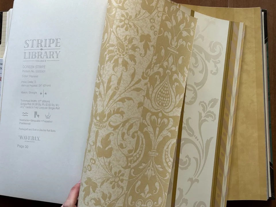 Stripe Library Volume 2 Wallpaper Sample Book by Waverly Wallcoverings
