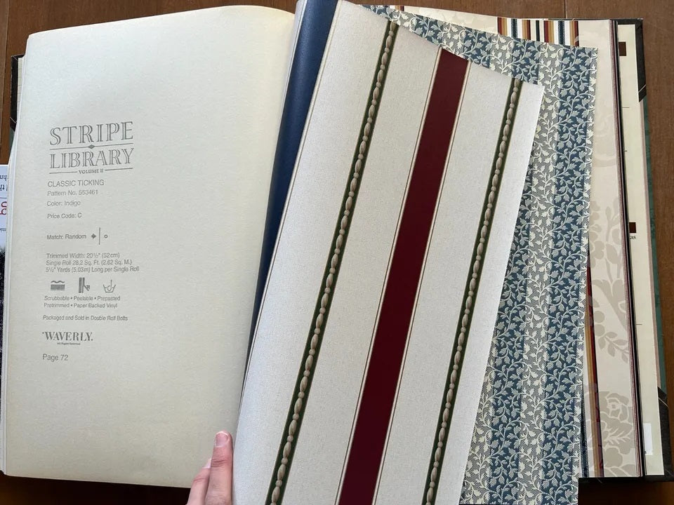 Stripe Library Volume 2 Wallpaper Sample Book by Waverly Wallcoverings